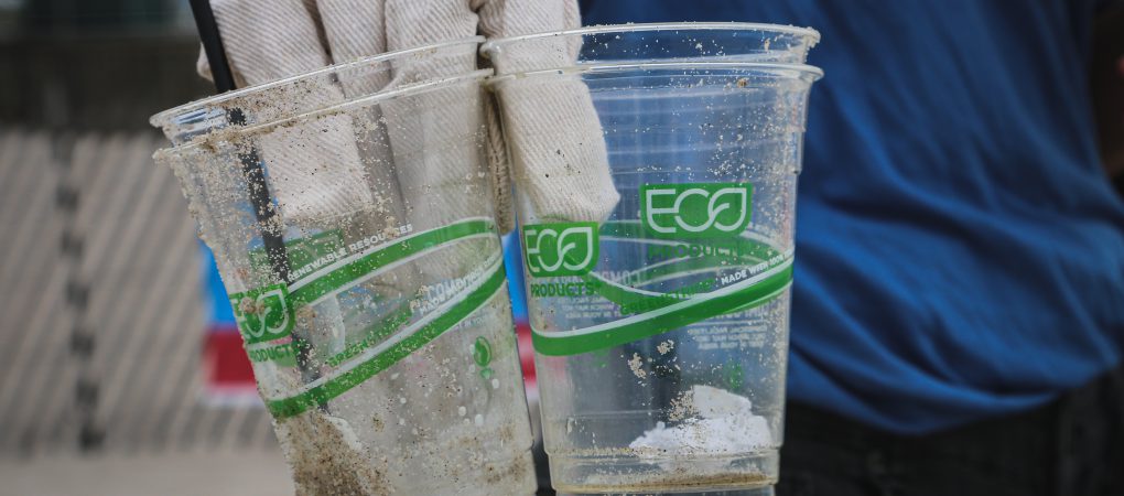 Zdjęcie biodegradowalnych plastikowych kubeczków